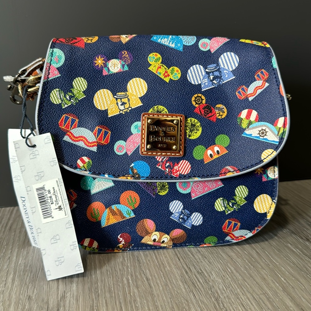 Dooney and Bourke Disney Hats Crossbody Purse NWT Blue